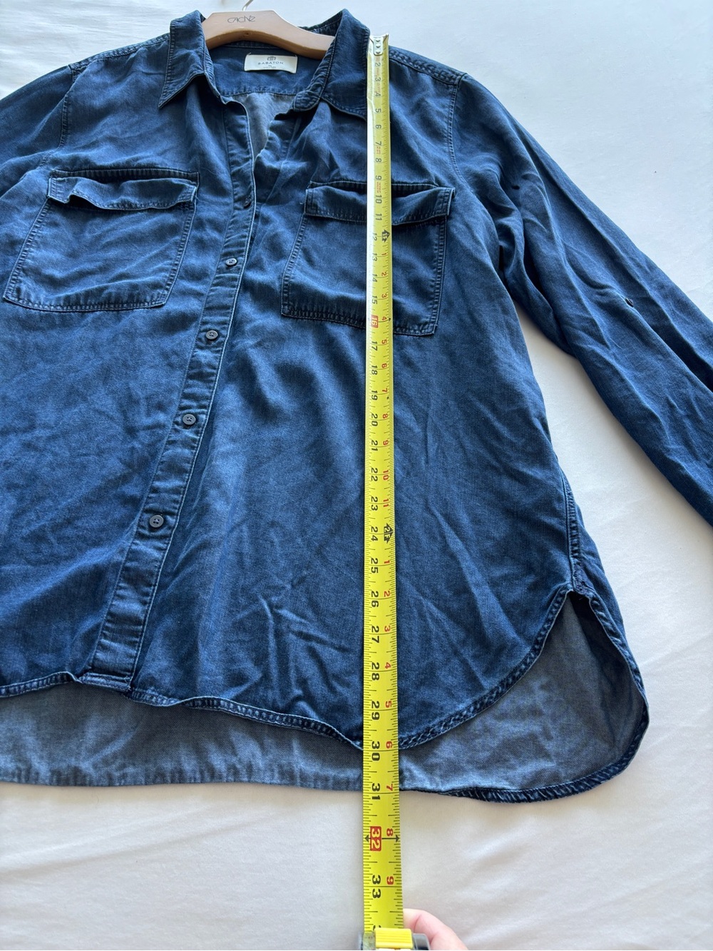 Babaton (Aritzia) Chambray Button Down Shirt - Size XL - Picture 6 of 7